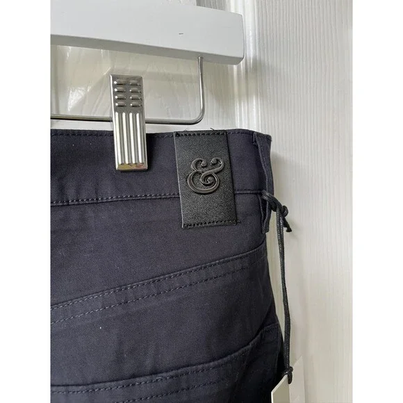 NEW Collars & Co CEO Chino Five Pocket Cotton Pants Navy Blue 32x30 Golf Work - Picture 7 of 11